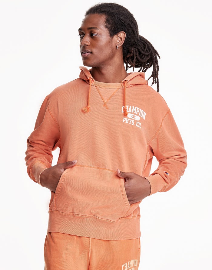 Champion Mens Hoodies Orange Size L Clearance Price Champion